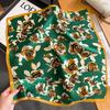 100% Real Silk Scarf Women Elegant Floral Print Foulard Neck Hairband Female Small Square Scarves Spring Kerchief Tie 2025 New