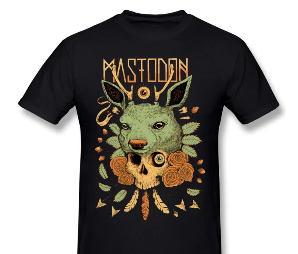 РАСПРОДАЖА Футболка с принтом группы Mastodon для мужчин Черная хлопковая футболка Все размеры Унисекс футболка