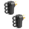 QWORK Nema 14-50P 50 Amp Male RV Replacement Plug, 2 Pack 125/250V Power Assembly Plug With Handle For Camper Trailer