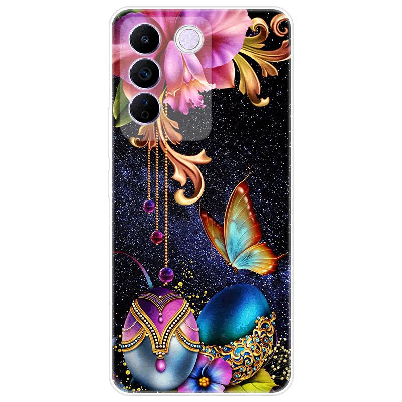For Vivo V27e V 27e Case Soft Silicone Back Cover Cartoon Phone Case Diversification