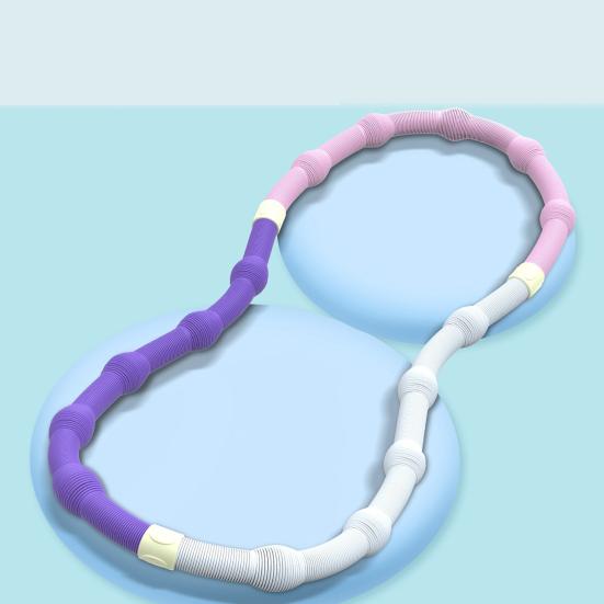 Weighted Soft Spring Hoop Waist-Friendly Foldable Fitness Hoop Portable Home Gym Men Women Adults Body Waist Slimming Exercise Equipment