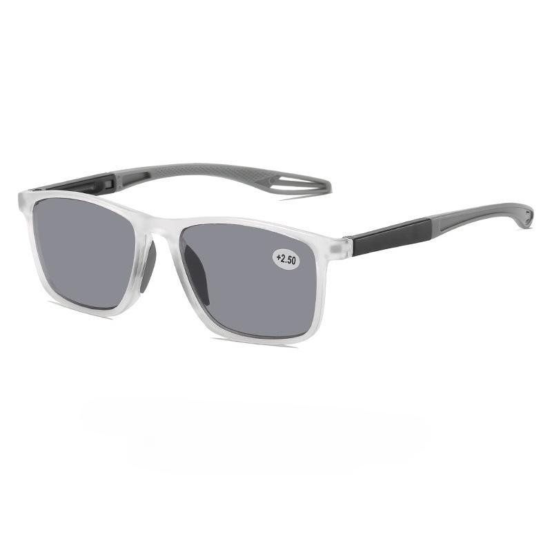 Unisex UV-Protective Presbyopia Glasses Stylish Square-Frame Blue Light Blocking Sun Reading Glasses with Plus Diopters