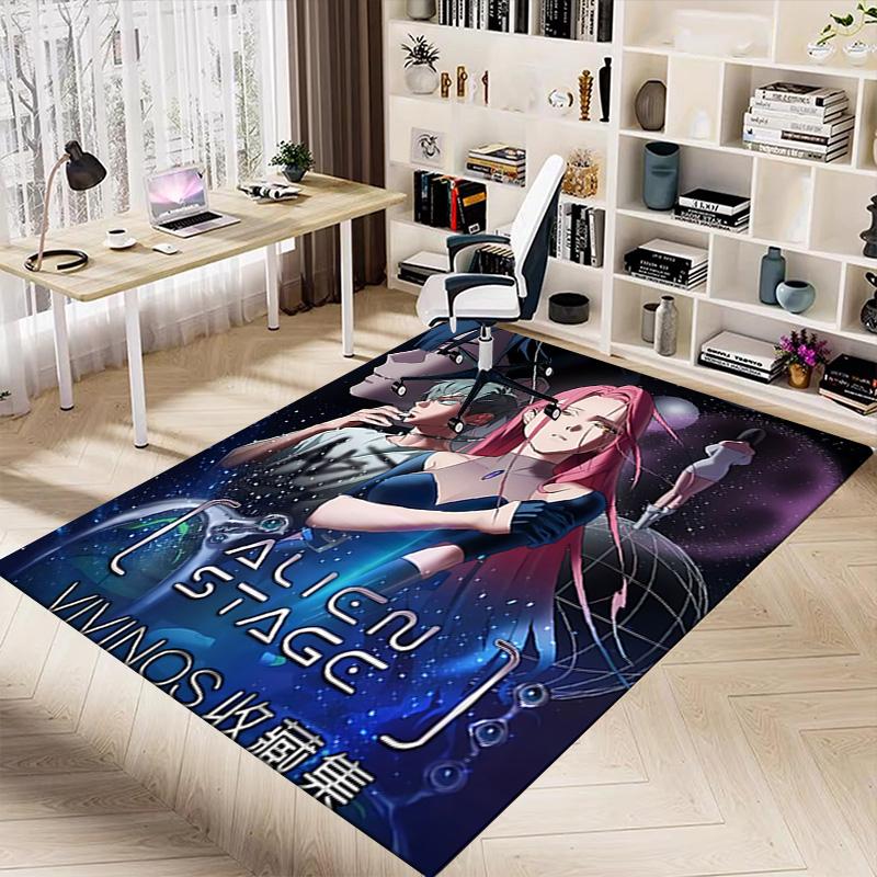1pc Alien Stage Vivinos Collection Carpet for Playroom Bedroom Living Room Sofa Home Decor,kids Game Area Rug Non-slip Floor Mat Y73024