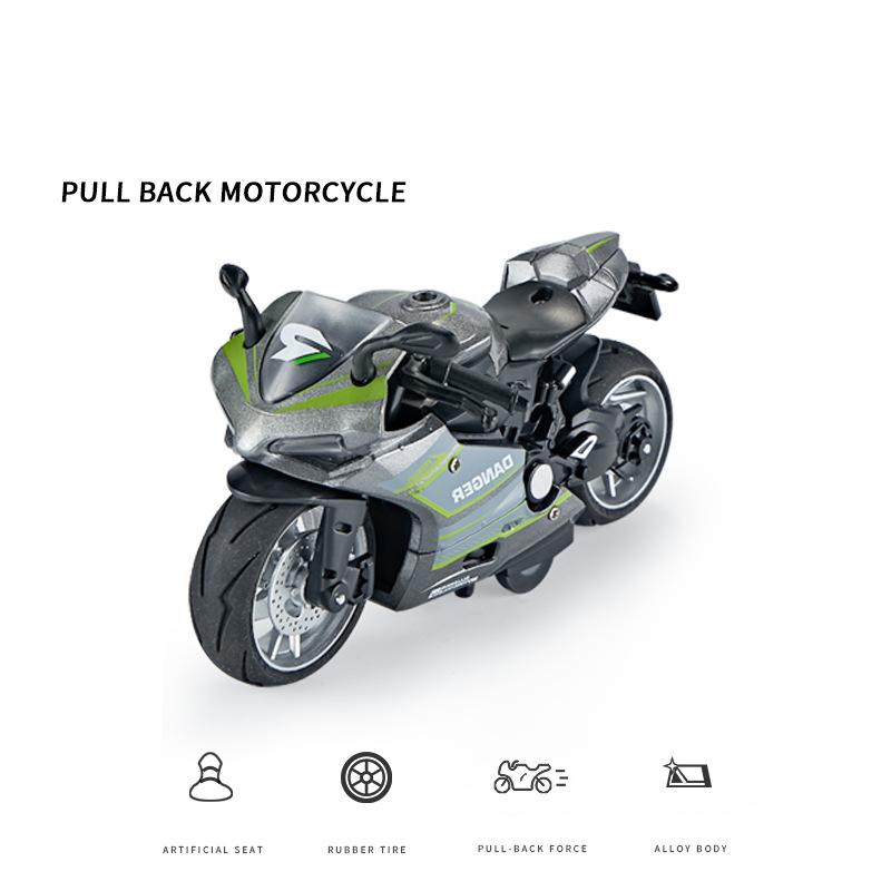 1/12 масштаб Ducati, литая под давлением модель мотоцикла, игрушка, игрушка с откатом со звуком и светом для детей, коллекция подарков для мальчиков и девочек