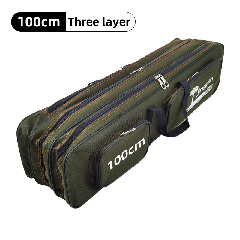 Утолщенная 3-слойная сумка для удочки 80/90/100/120 см, противоизносная сумка для рыбалки, парусиновая трехслойная рыболовная снасть, сумки для рыбалки