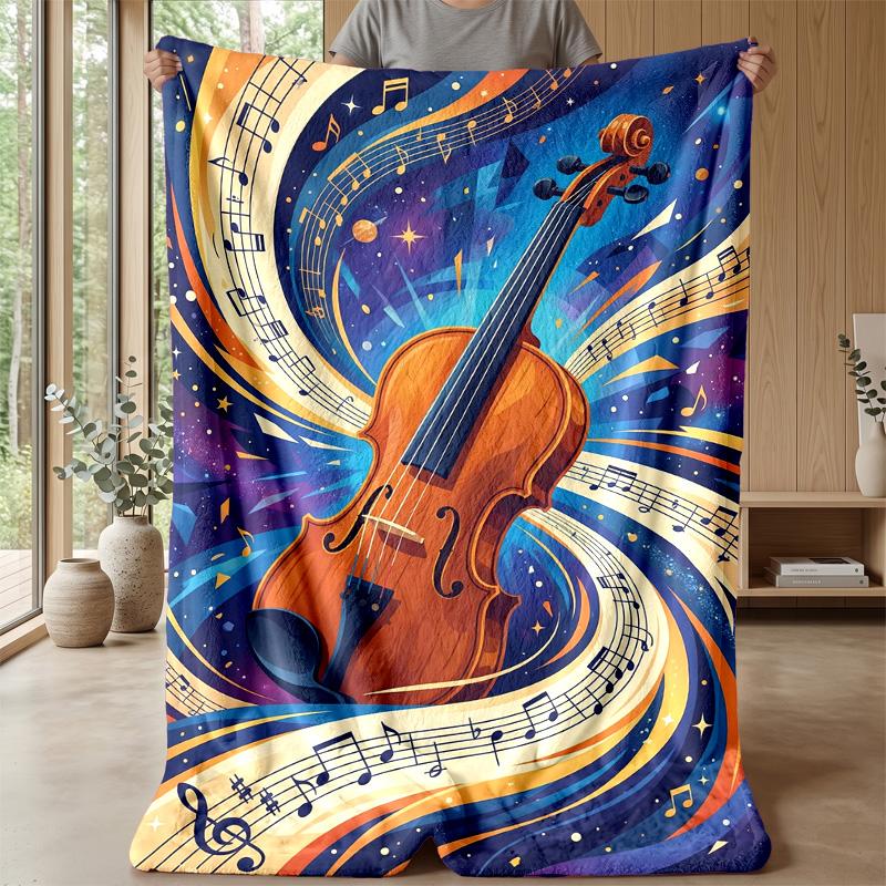 Music in Flames Theme blanket Lightweight Warm Flannel Blanket Decorative Throw Blanket for Home Decoration