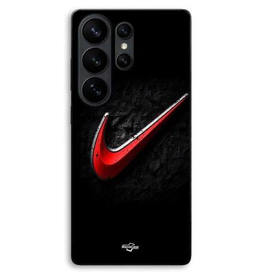 Чехол Для Samsung Galaxy S26 Ultra Логотип Nike красный фон черный Maniacase