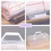 Portable Stationery Box Plastic Jewelry Case Multi-Function Sundries Container  Kitchen