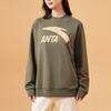 Anta Lifestyle Series Letter Logo Printed Casual Pullover Hoody Unisex Hoody Grape-Green 972338723-5