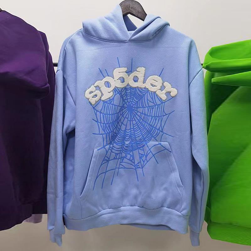 Heavyweight Spider Web Foam Print Fleece Hoodie (450G)