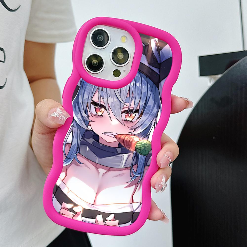 Holo Usada Pekora Wavy Edge TPU Mobile Phone Case for iPhone 17 16 15 14 13 12 11 Air Pro Max Plus Colorful Cover