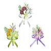 Corsage Flower Boutonnieres for Wedding, Proms, Anniversaries, Ceremonies and Beach Parties Soft Artificial Flowers