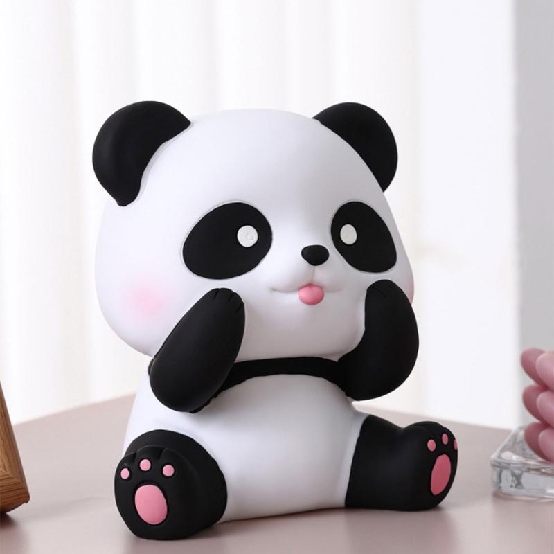 Money Container Versatile Coin Holder Lovely Panda Shaped Money Holder Piggy Banks Coins Savings Jar for Animal Lovers