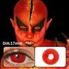 Pseyeche 17MM All Red Mini Sclera Lenses Colored Contacts Crazy Halloween Contact Lenses Scary Demon Eye Contacts For Cosplay Masquerade