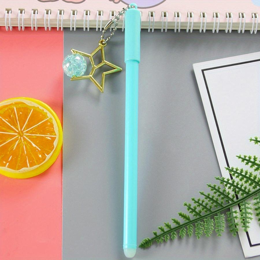School Season 10 шт. 0,5 мм креативная хрустальная позолоченная пятиконечная звезда-подвеска ручка дорогая подвеска гелевая ручка милая подвесная цепочка офисные канцелярские принадлежности