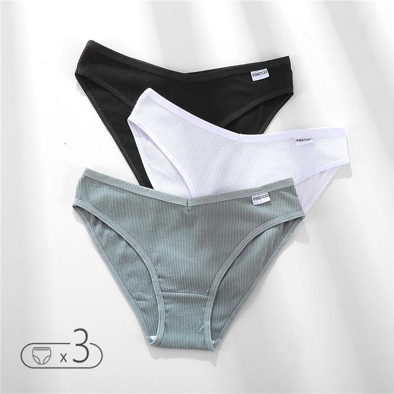 FINETOO M-4XL хлопковые трусики, женское нижнее белье с V-образной талией, трусы больших размеров, женские трусы с низкой посадкой, удобные трусики, нижнее белье