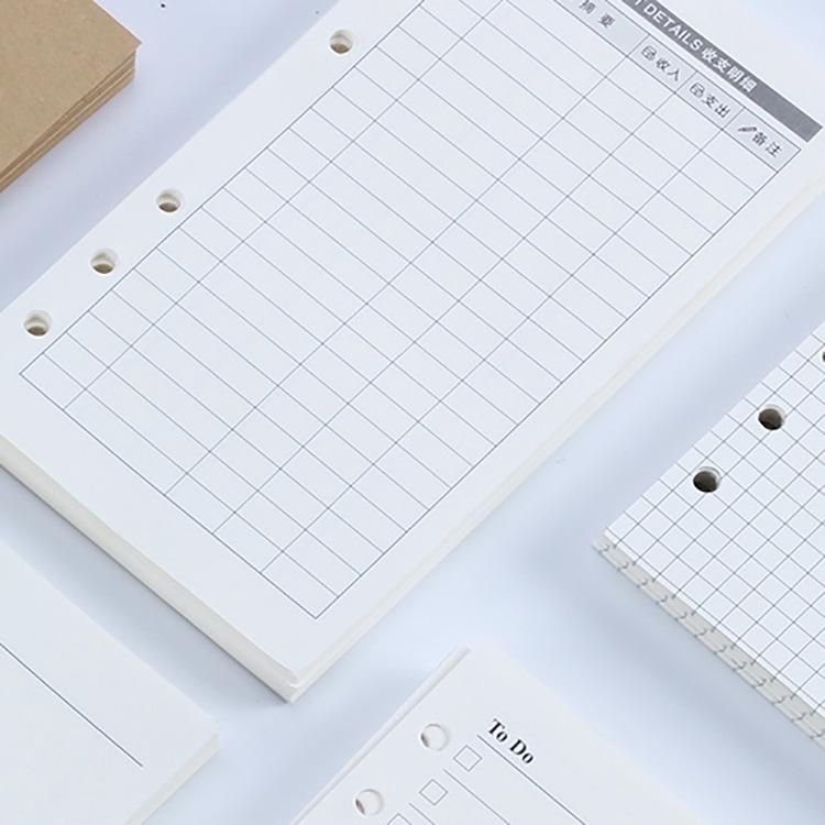 Сменный блок для блокнота А5 на 6 отверстий: Формат A6, 80 листов, бумага Dowling 100 г/м²