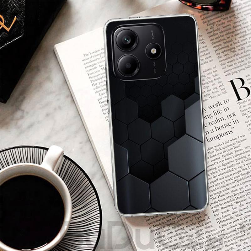 Чехол с узором из кованого карбона для телефона Xiaomi Redmi Note 14 13 12S 12 11 Pro Plus 11S 10S 10 11E 11T + 9S 9 Печать Coque