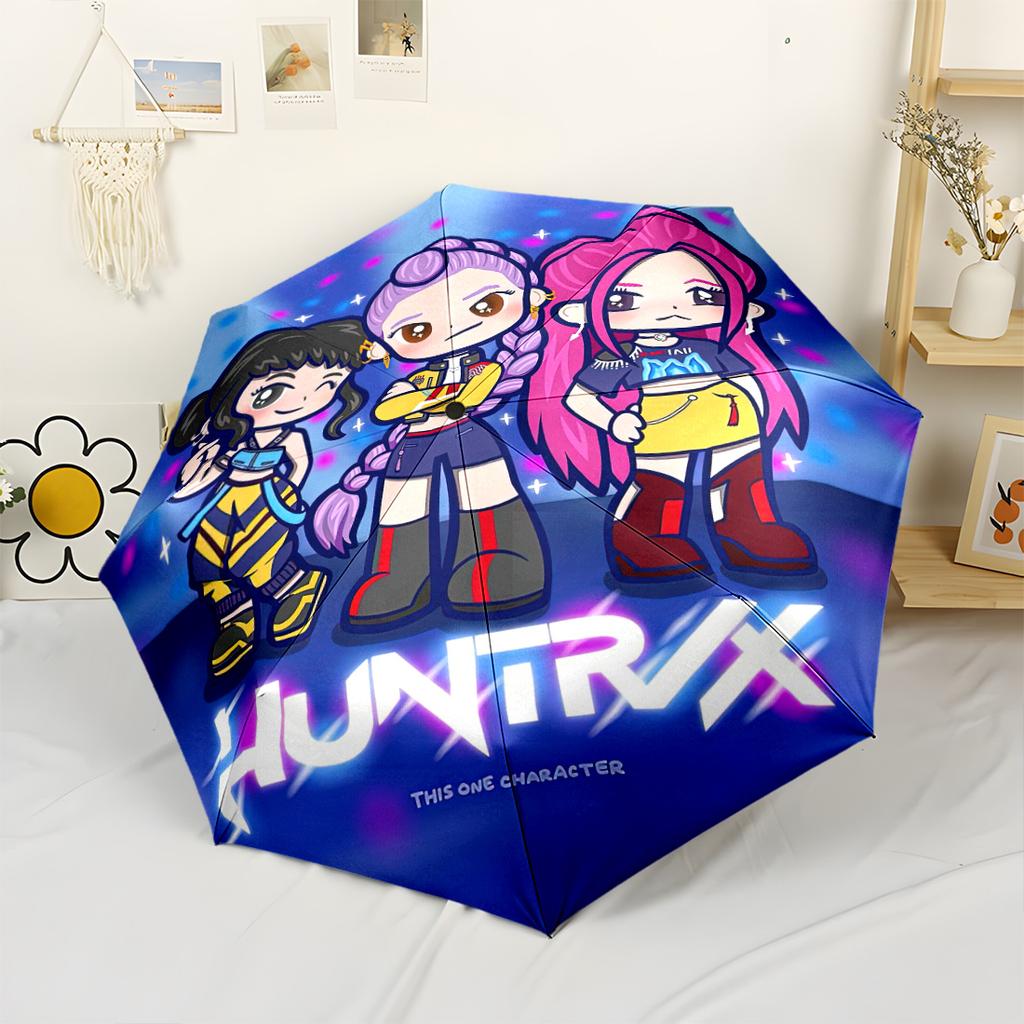 Huntrvx: Future Stars Shine Bright Portable Automatic Umbrella Compact & Durable 8-Rib Design weight Travel Essential Fashion Lovers