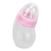 180ml Pet Feeding Bottle Crooked Head Pet Feeding Nipple Bottle for Baby Cats Dogs Pink