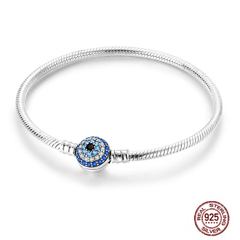 17-20CM Star Moon Bracelet 925 Copper Pink Heart Clover Charms Snake Chain Luminous Bracelet For Women DIY Birthday Zircon Gift