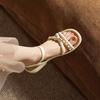 Summer New Soft Soled Open Toed One-piece Sandals for Women, Fairy Style Versatile 3CM