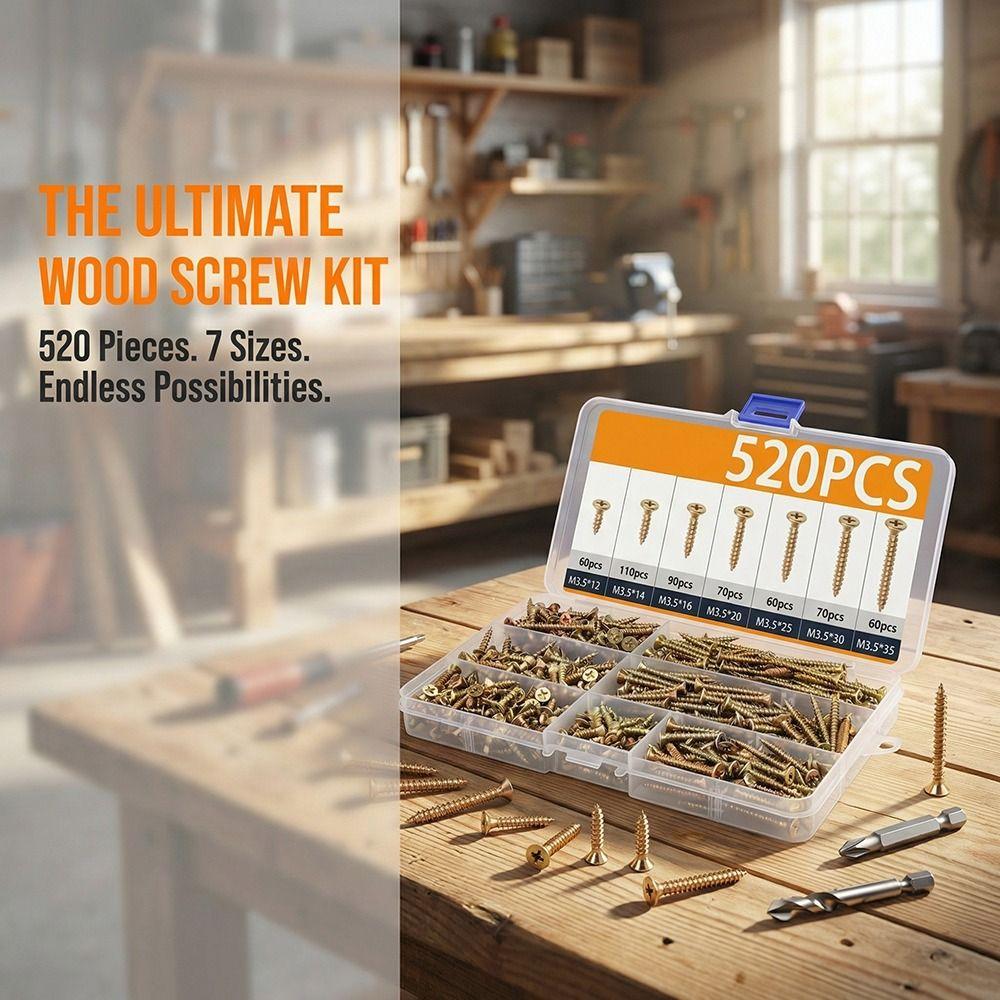 Wood Screw Deck Screws M 3.5 Wood Screws Boxed Self-Drilling Wood Screws Flooring Installation