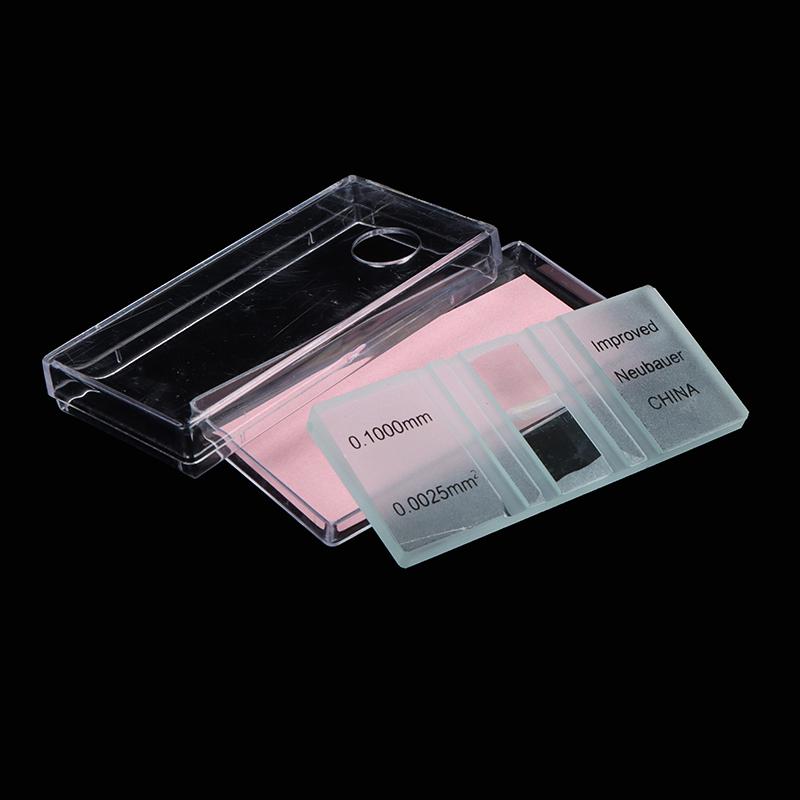 1 шт. пластина для подсчета клеток крови, стеклянное предметное стекло для микроскопа с сеткой, счетными камерами