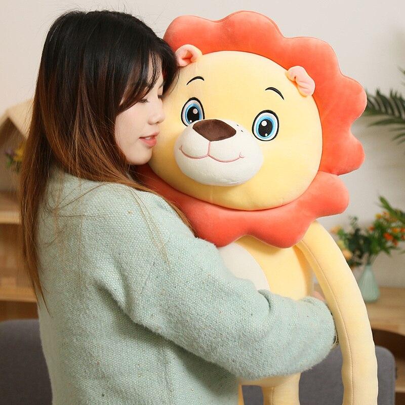 50 /130cm Cute Large Hanging Hook And Loop Hand Monkey Plush Toys Stuffed Lion Tiger Animal Knitted Boys Baby Doll Birthday Gift