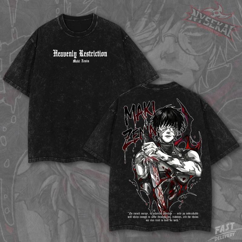 Maki Zenin Heavenly Restriction Vintage Wash Heavyweight Graphic Tee Pump Cover