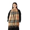 Luxury  Cashmere  Pashmina Wrap  -  Premium  Winter  Scarf F or  Women  &  Men ,  Classic  Plaid  Design  with  Fringe