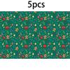 5PCS Festive Printed Christmas Wrapping Paper Gift Wrap Sheet  Holiday Craft Supplies