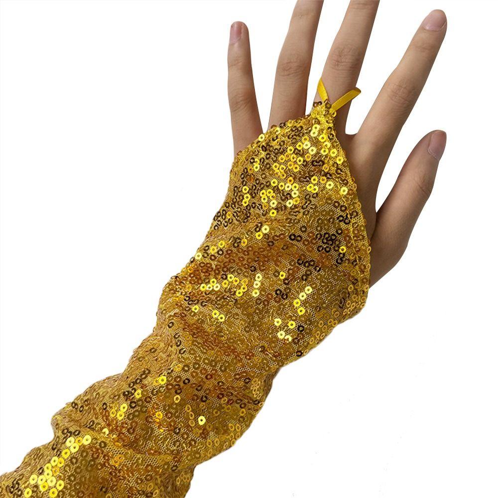 Fingerless Cosplay Mittens Shining Club Handwear Fashion Dancing Gloves Nightclub Stage