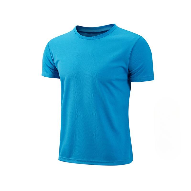 Summer Round Neck T-shirt Quick Dry Clothes Work Clothes Short-sleeved T-shirt