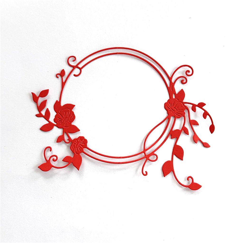 Высечка «Цветочный венок» для скрапбукинга, изготовления открыток, фотоальбомов, декоративного тиснения бумаги. Вырубные ножи из углеродистой стали.