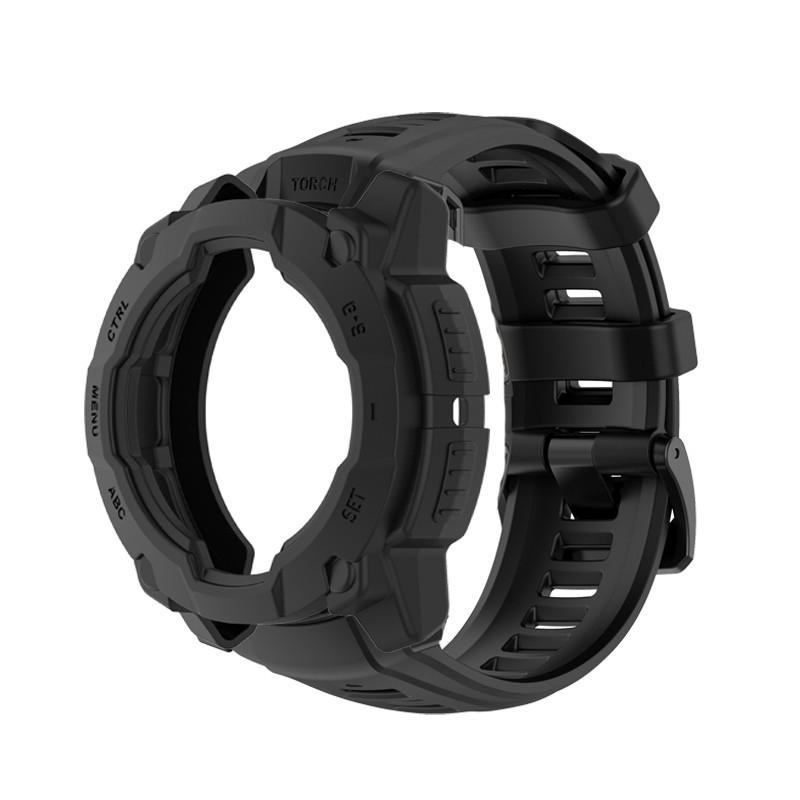 Силиконовый ремешок для часов SmartWatch с защитным чехлом из ТПУ для Garmin Instinct 3 45 мм 50 мм Аксессуары