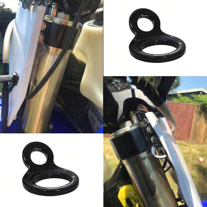 2x Motorcycle Tie Down Strap Stainless Steel Multi-Purpose Strapping Hook Rings For Dirt Bike ATV UTV Trailers Truck Accessories