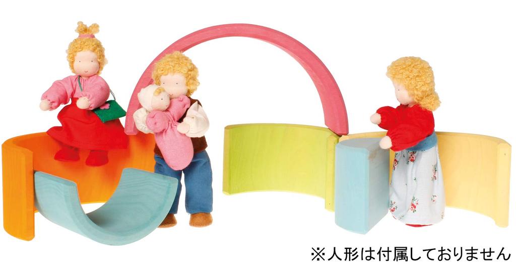 Игрушка развивающая игрушка строительные блоки интерьер фигурка игра радуга высота 9 x ширина 17 x глубина радужный туннель пастель большой ГРИММ 6.5 см