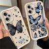 Retro Butterfly Phone Case For IPhone 16 13 15 11 12 14 17 Pro Max Case 17 Air 15 Plus Shockproof Cover Silicone Soft Fundas