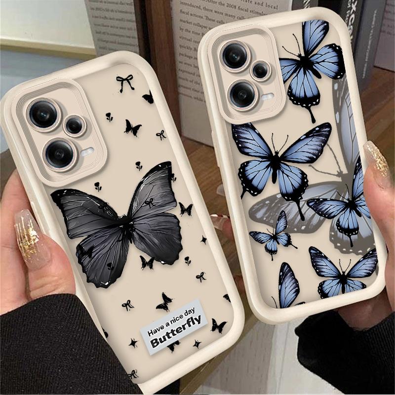 Retro Butterfly Phone Case For IPhone 16 13 15 11 12 14 17 Pro Max Case 17 Air 15 Plus Shockproof Cover Silicone Soft Fundas