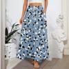 Женские струящиеся расклешенные юбки-макси с оборками и эластичным поясом, элегантные многослойные длинные юбки в стиле бохо