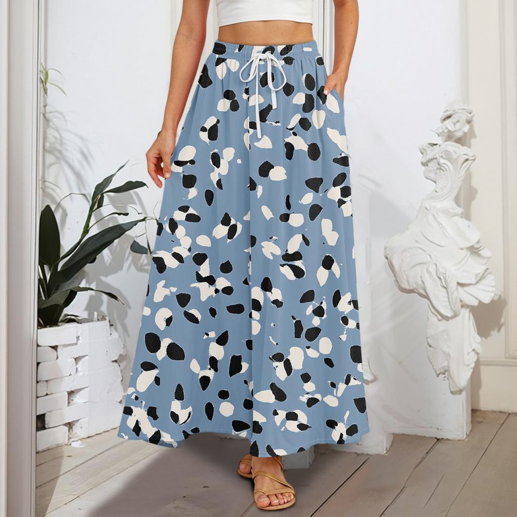 Женские струящиеся расклешенные юбки-макси с оборками и эластичным поясом, элегантные многослойные длинные юбки в стиле бохо