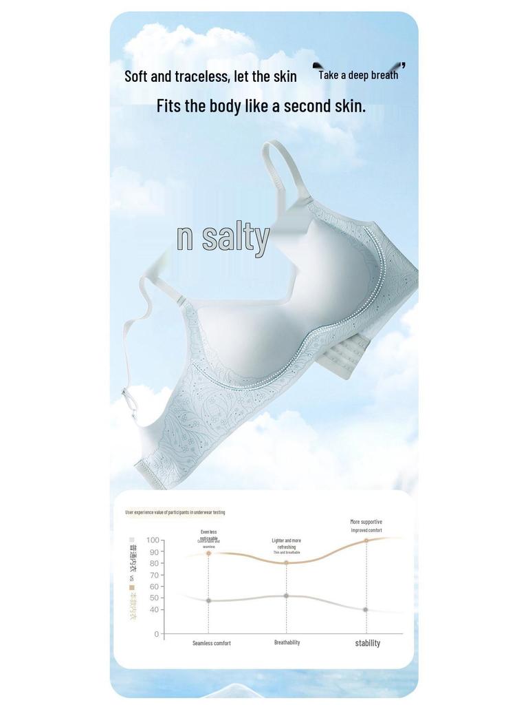 Бесшовный дышащий бюстгальтер с 3D-узором, предотвращающий провисание, для женщин