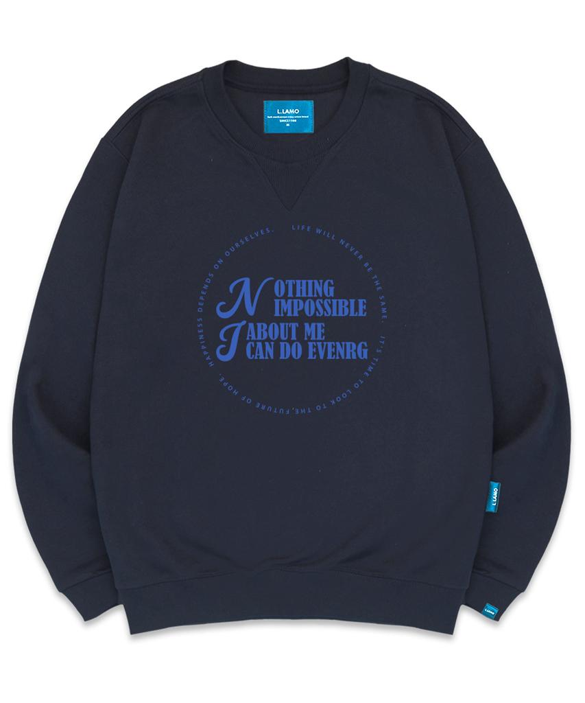 Толстовка Ellamo с флисовой подкладкой M Nothing Impossible Унисекс Большой размер S~4XL (Тип B)