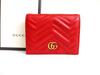 Оригинальный кошелек GG Marmont из красной кожи, складной, компактный, #b272. Открытая коробка