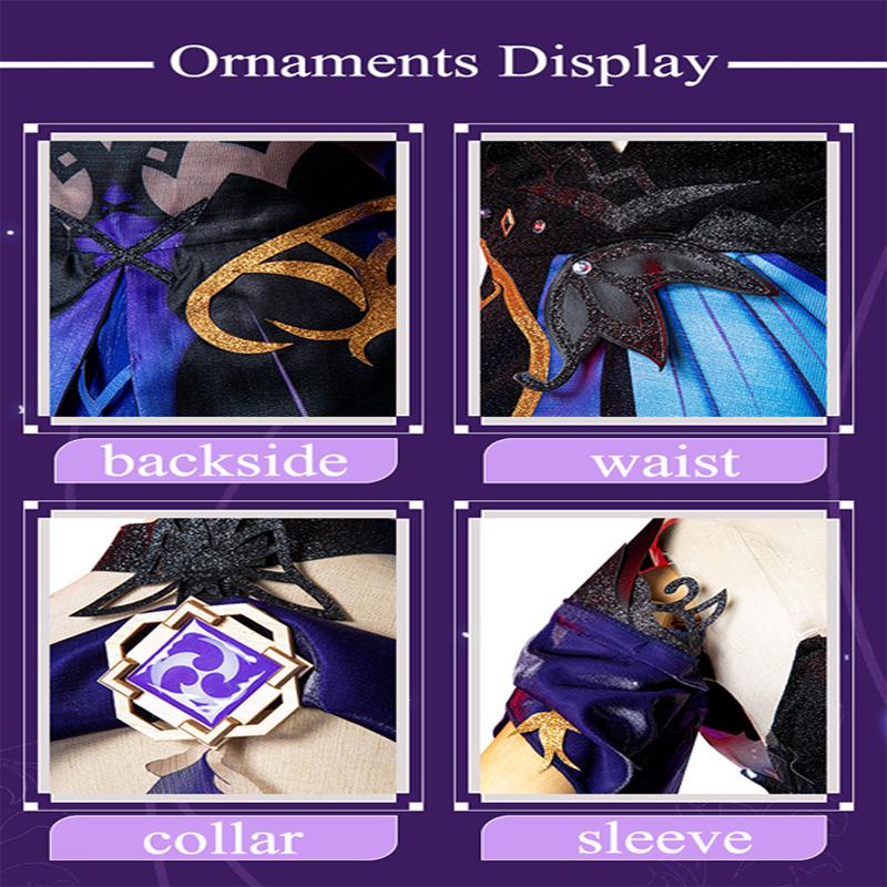 High-quality Genshin Impact Keqing Cosplay Costume Uniform Wig Anime Chinese Style Halloween Costumes Game