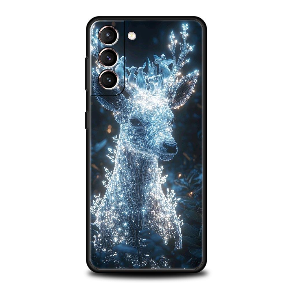 Cartoon Animal Deer Phone Case Cover for Samsung Galaxy S26 S25 S24 S23 S22 S20 S21 FE Ultra S25 Edge Plus 5G Soft TPU Shell Bag