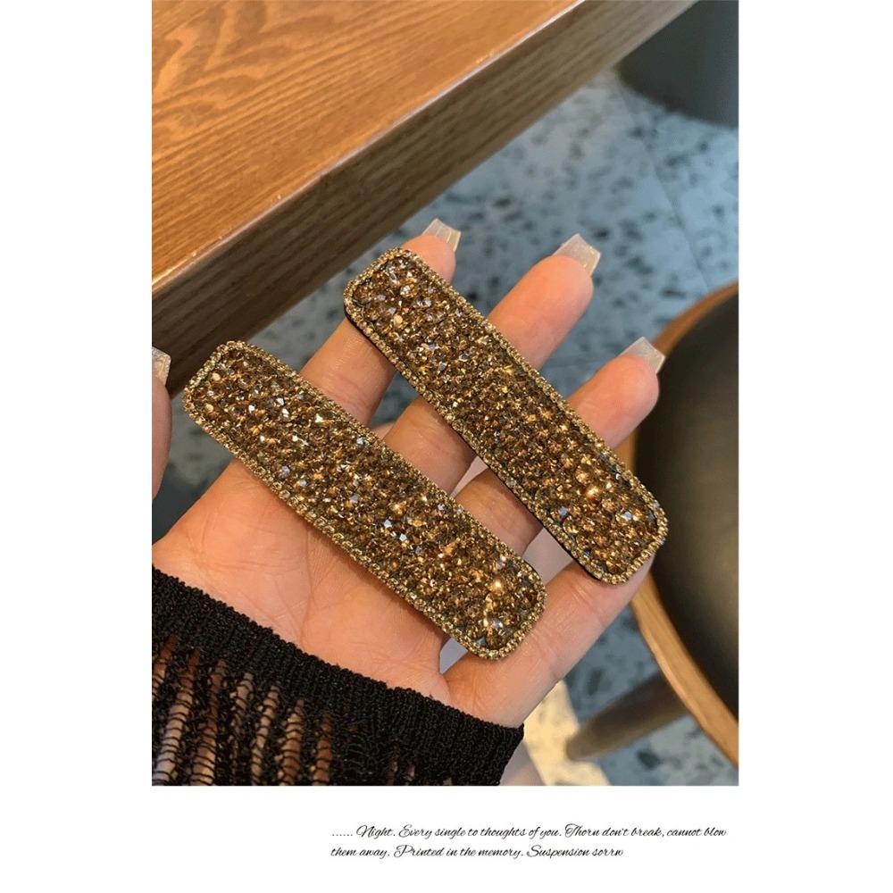 Красивые блестящие шпильки со стразами, креативные прямоугольные заколки для волос, женские аксессуары для волос