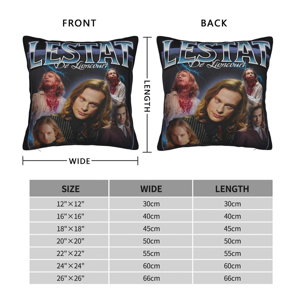 The Vampire Lestat Tv Series Pillow Covers Merch Printing Cushion Cover Decoration Pillow Case Cover Chair Multiple Sizes