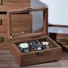 Black Wood Grain Watch and Jewelry Storage Display Box